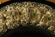 Headdress, silk, metal thread, Austrian